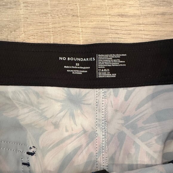 NO BOUNDARIES MENS TROPICAL FLORAL SWIM TRUNKS SIZE 32 - Picture 4 of 5